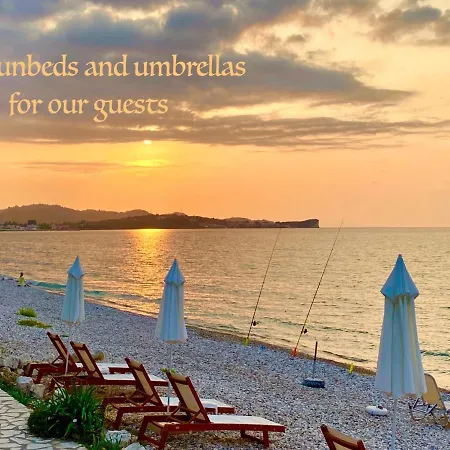 Pink & Blue Beachfront Apartment Acharavi (Corfu)