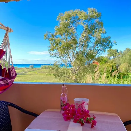 Pink & Blue Beachfront Apartment